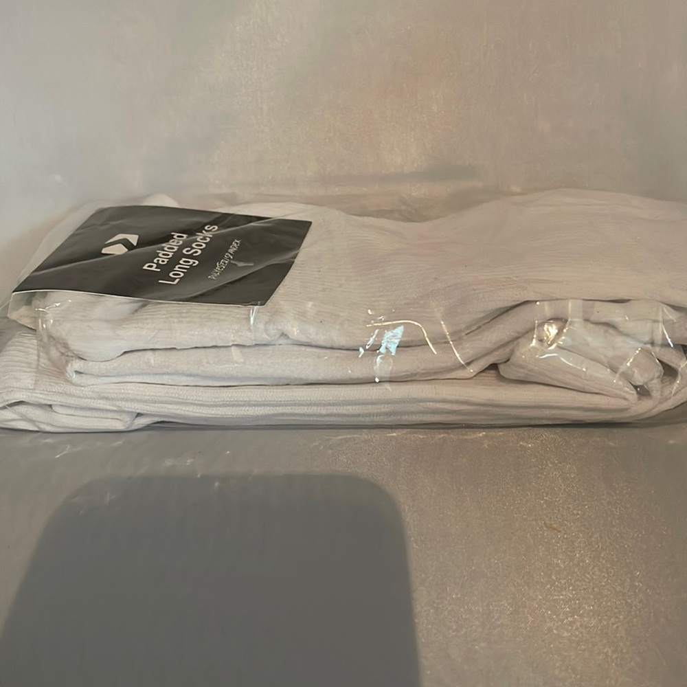 Basic White Football Inside Padded Long Socks
